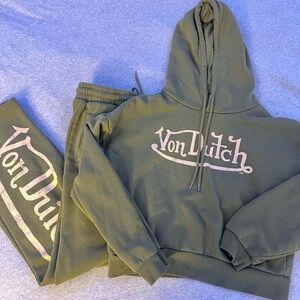 Von Dutch Dark Green Hoodie and Pants